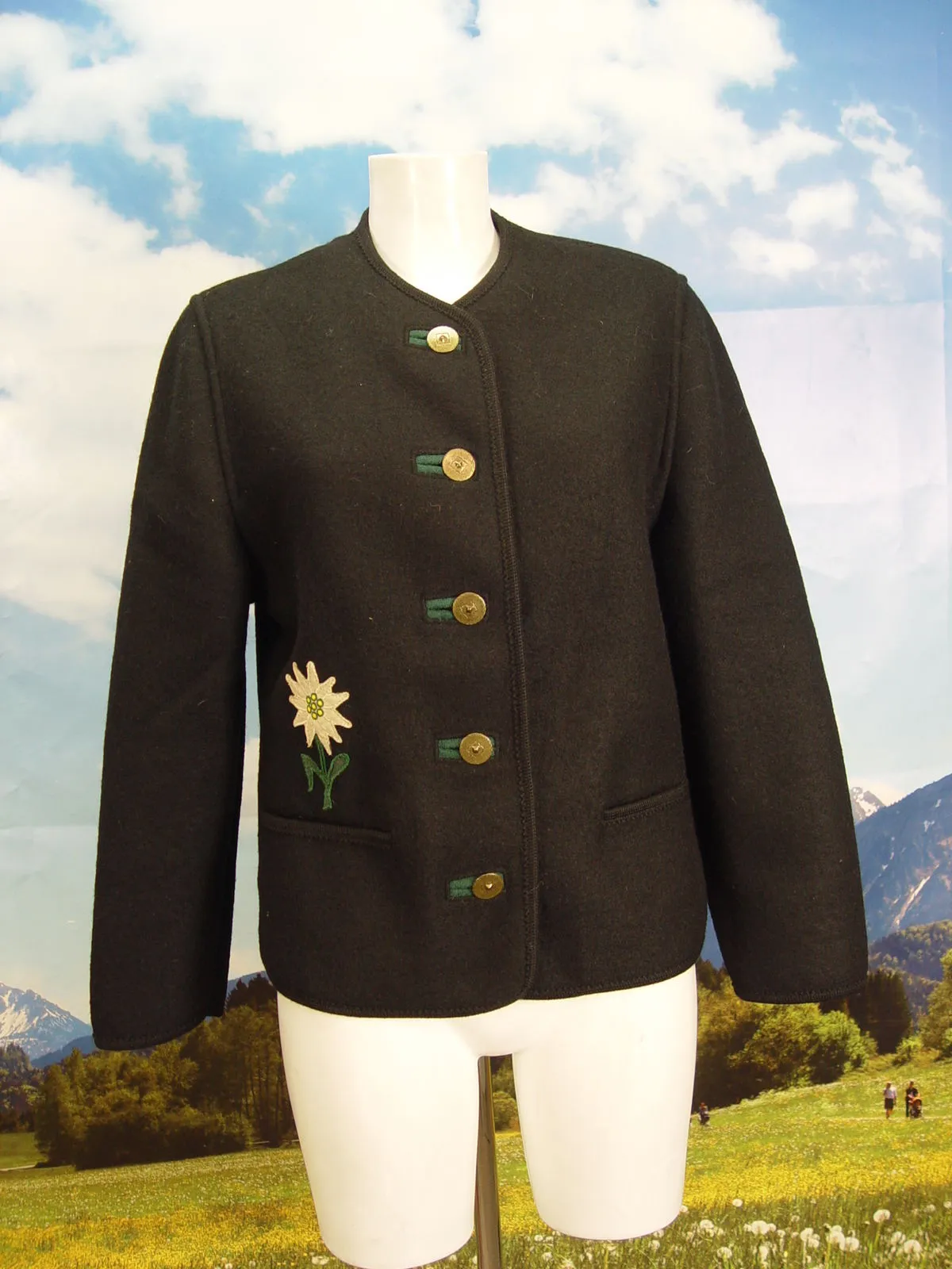 absolut neuwertig FRANKONIA hochwertige Walkjacke Janker Trachtenjacke Gr.38