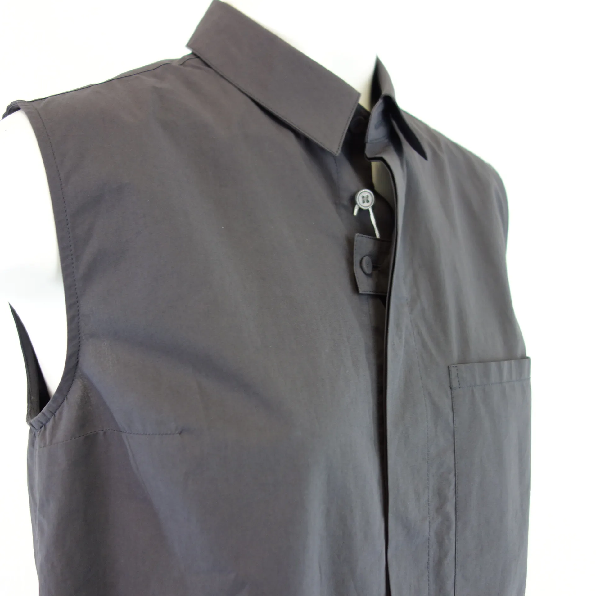ACNE STUDIOS Damen Bluse Tunika Shirt Hemd Hemdbluse Oberteil Grau Baumwolle