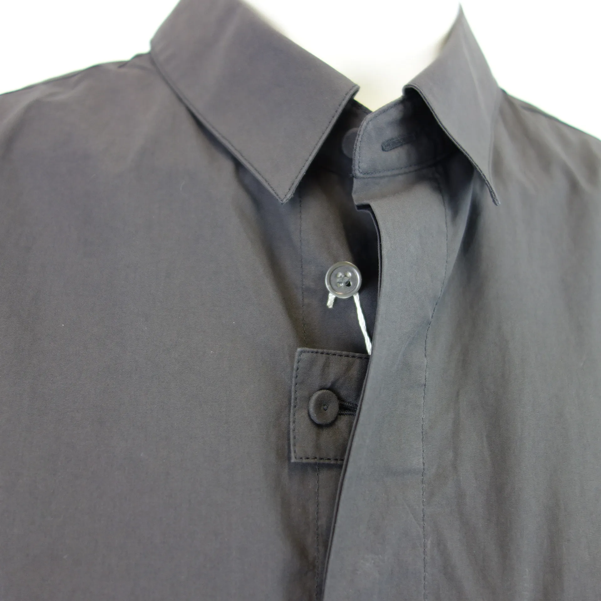 ACNE STUDIOS Damen Bluse Tunika Shirt Hemd Hemdbluse Oberteil Grau Baumwolle