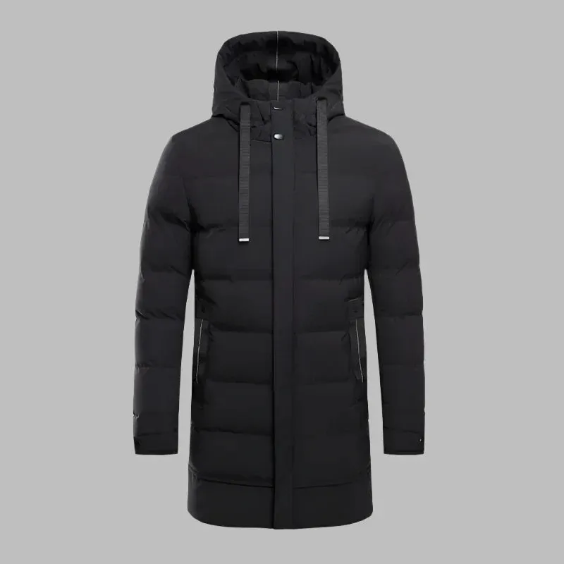 ArcticVenture Steppmantel | Wasserdichter langer Winterjacken für Herren mit tiefen Taschen