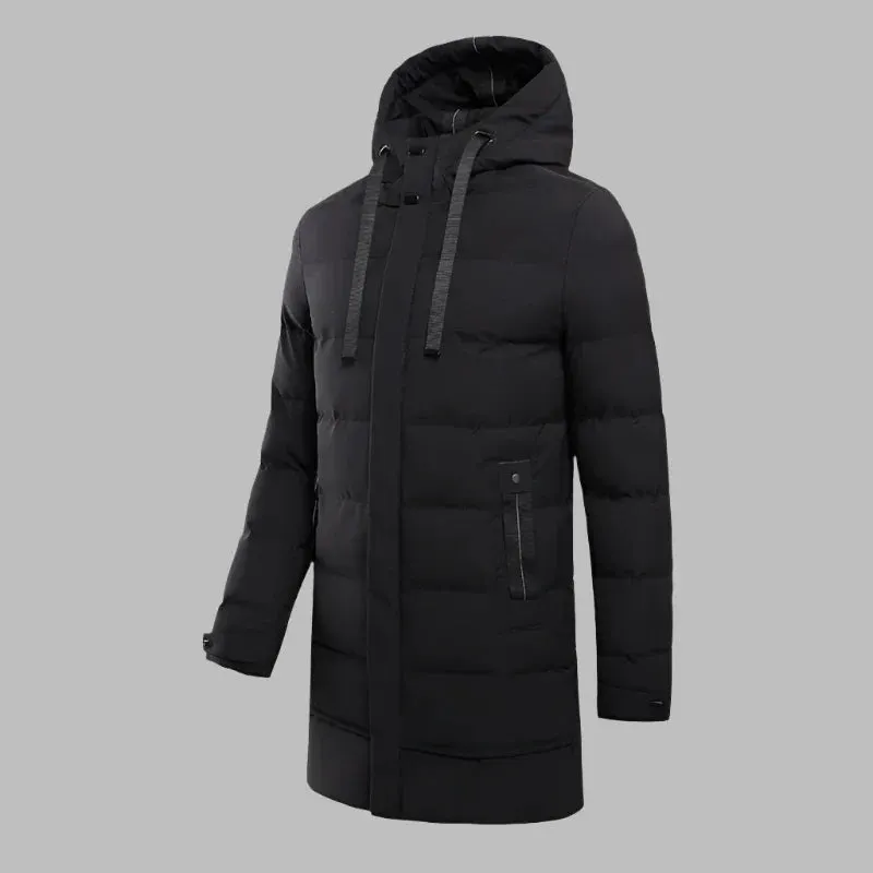 ArcticVenture Steppmantel | Wasserdichter langer Winterjacken für Herren mit tiefen Taschen
