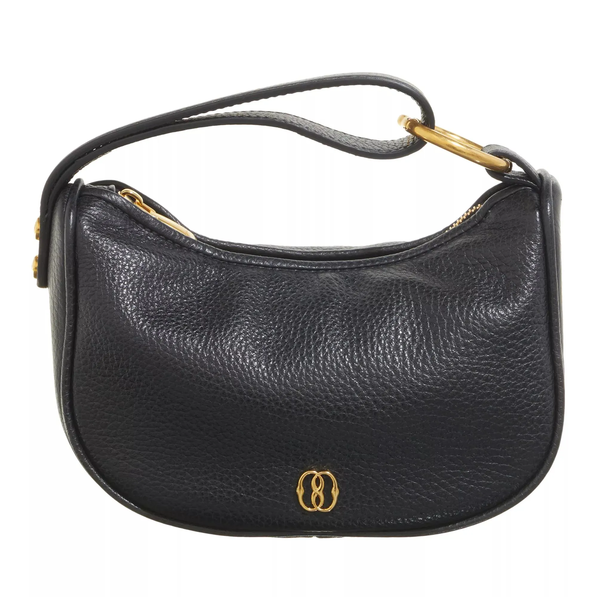   Bally  Emblem Minimoon Black+Oro  Wristlet 