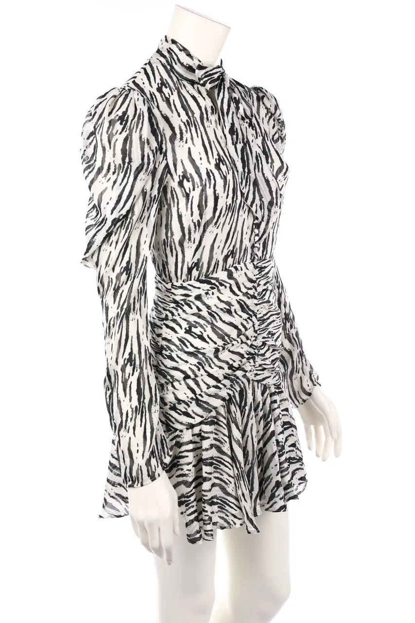 Bardot - Chiffon-Party-Kleid mit Animal-Print - D 34