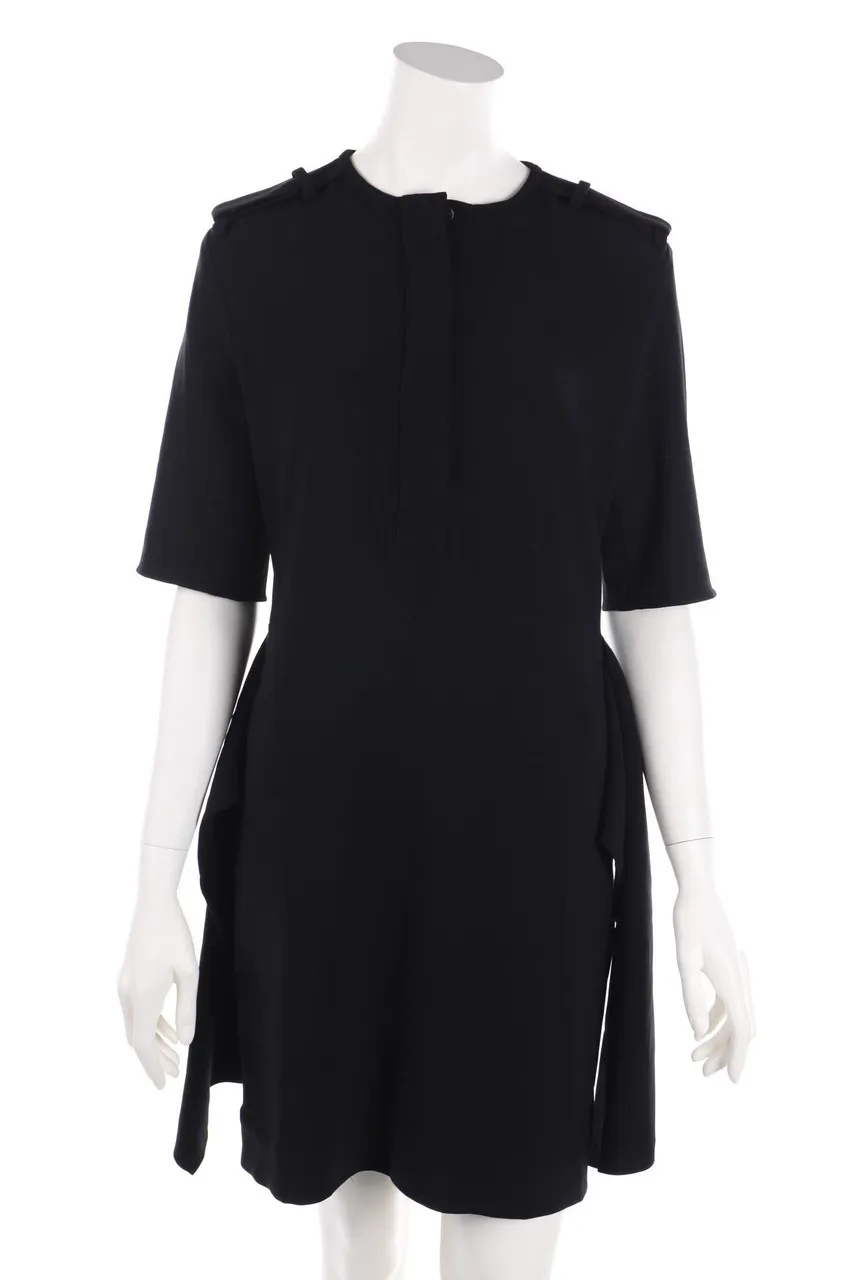 CELINE - Vintage-Party-Kleid mit Riegeln mit Drapierung - D 38