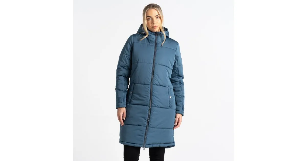 Damen Steppmantel Dare2b REPUTABLE II Blaugrau 34