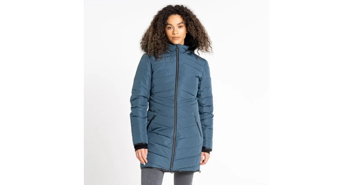 Damen Steppmantel Dare2b STRIKING III blau grau 46