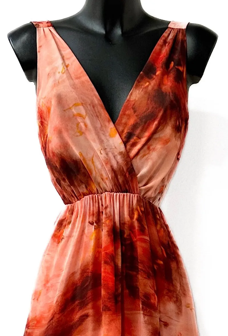Fließend bedrucktes KRISTY-Kleid mit Viskosefutter