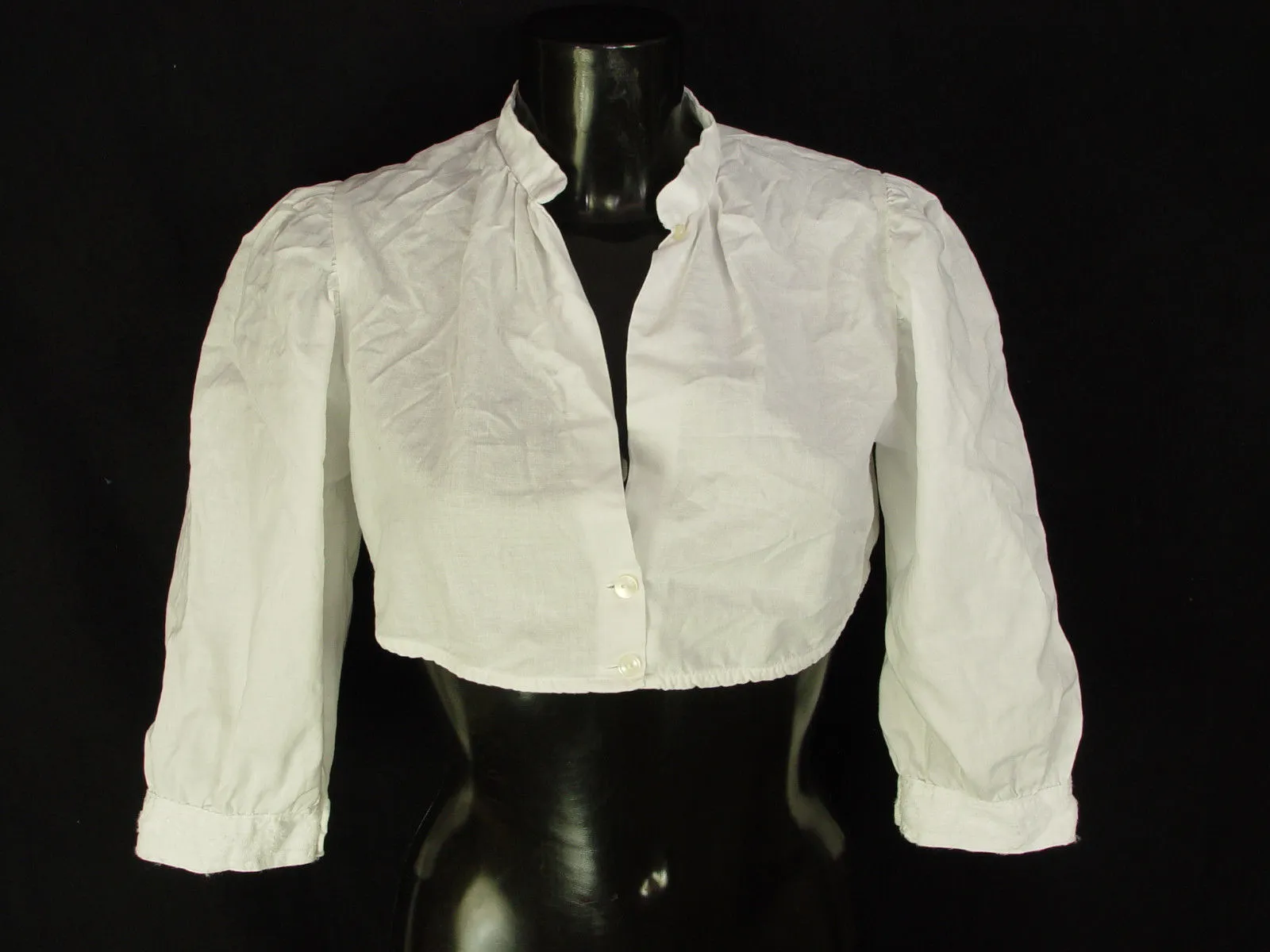 Gr.38 Dirndlbluse ROWE TYROL weiße kurze Bluse für Dirndl Trachtenbluse