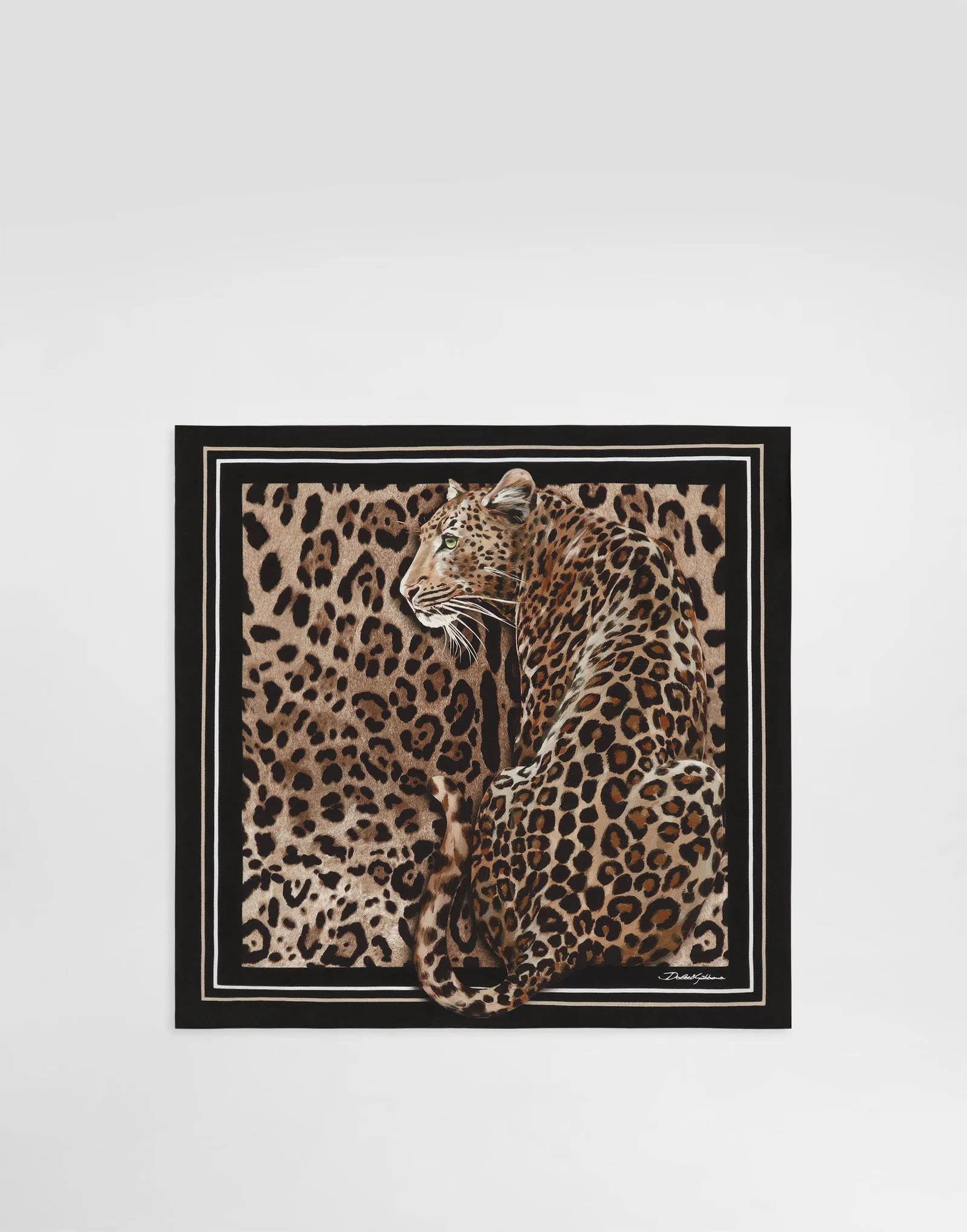 Halstuch Dolce & Gabbana Leopard-Print Silk Twill Square Scarf FN093RGDCUUHY5LD
