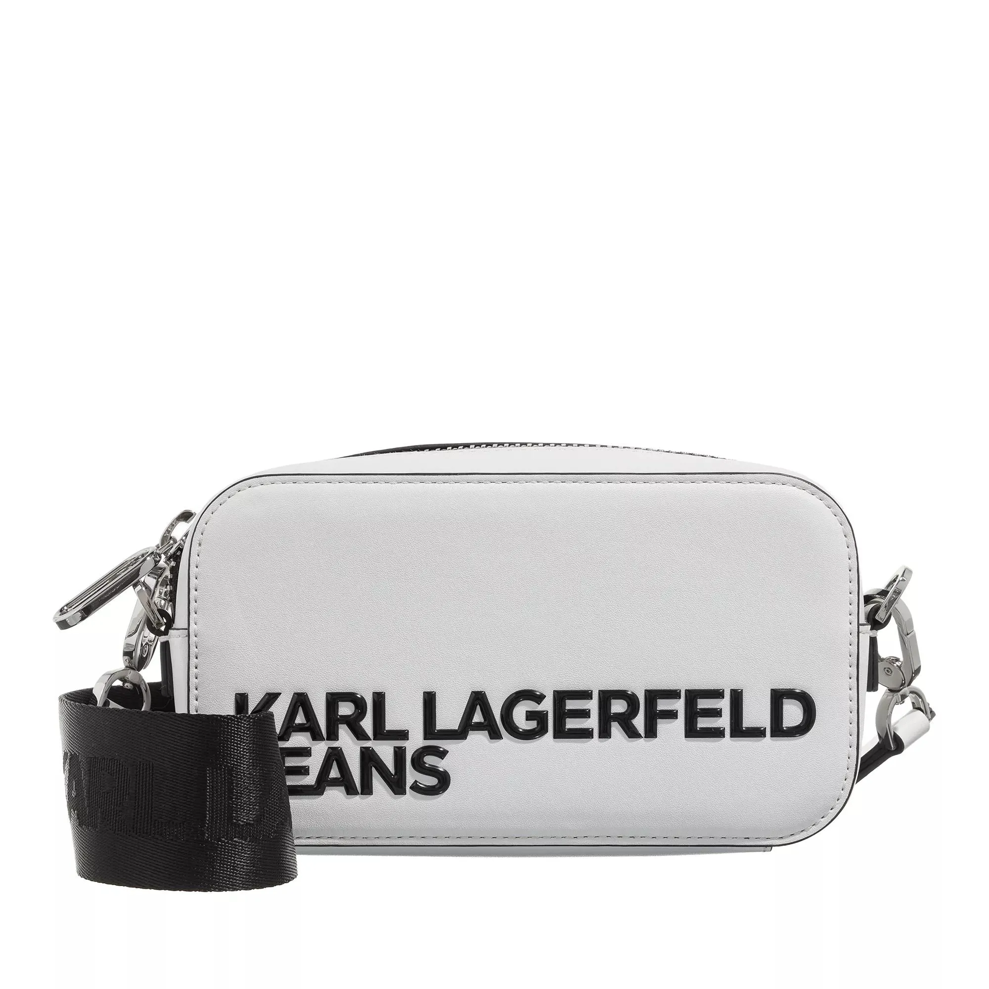   Karl Lagerfeld Jeans  Logo Embossed Camera Bag J109 White  Camera Bag 