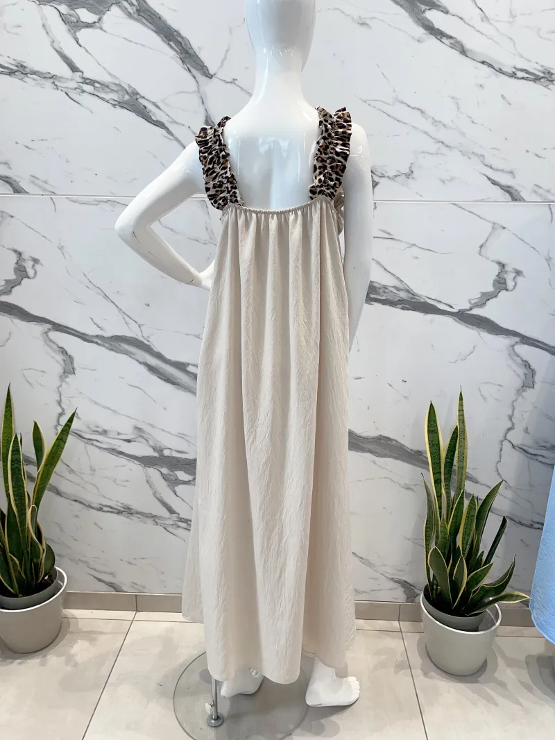 Kleid mit Leopardenträgern