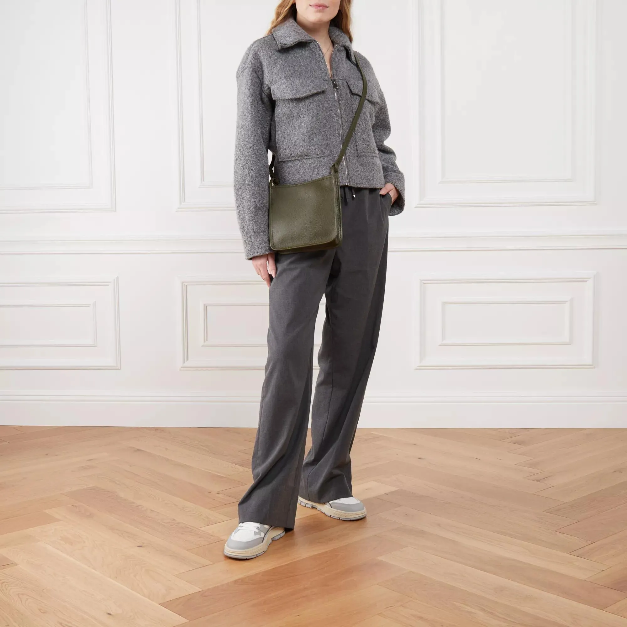   Longchamp  Le Foulonné Crossbody Bag S Khaki  Crossbody Bag 