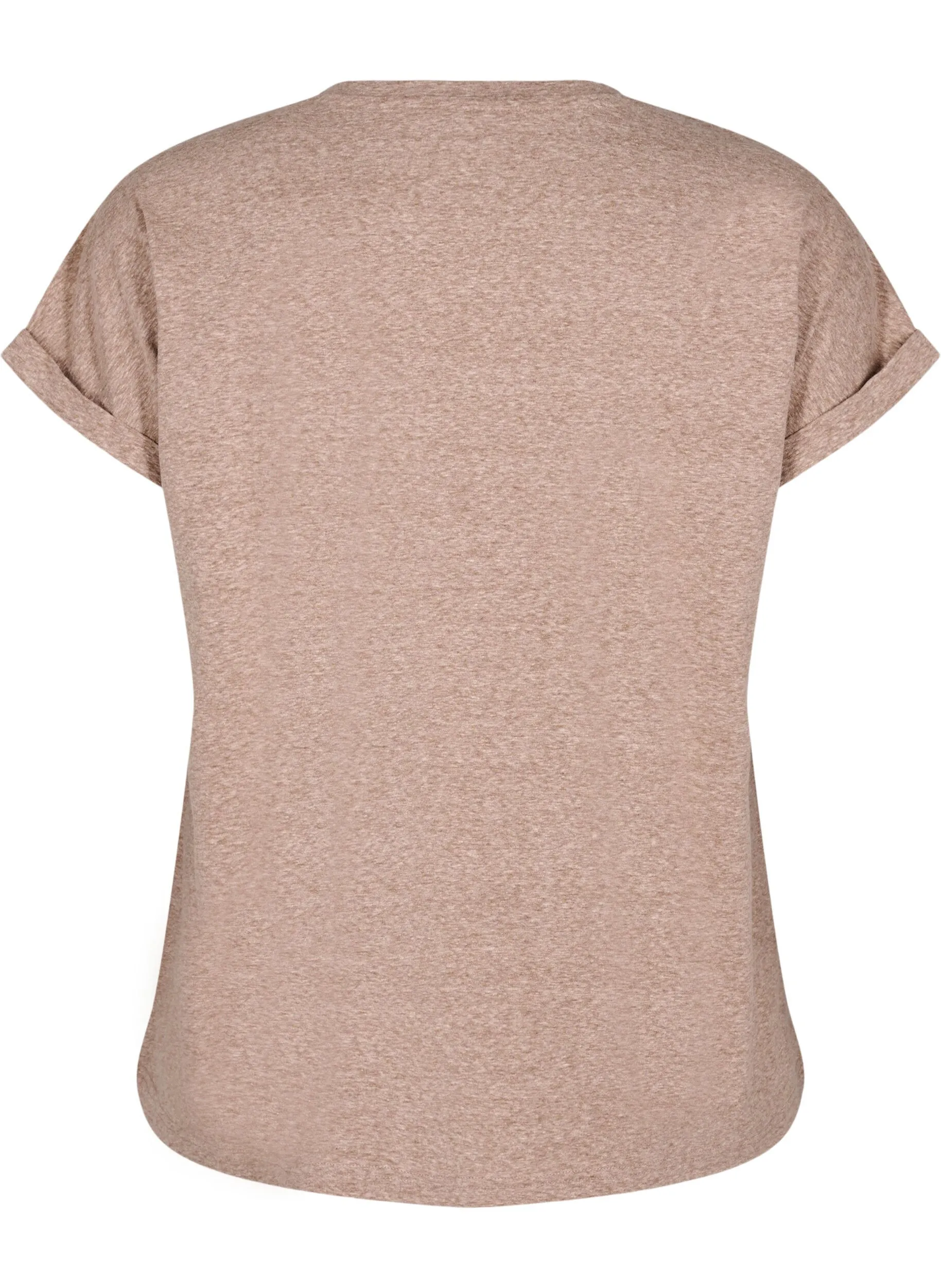 Melange T-Shirt mit kurzen Ärmeln