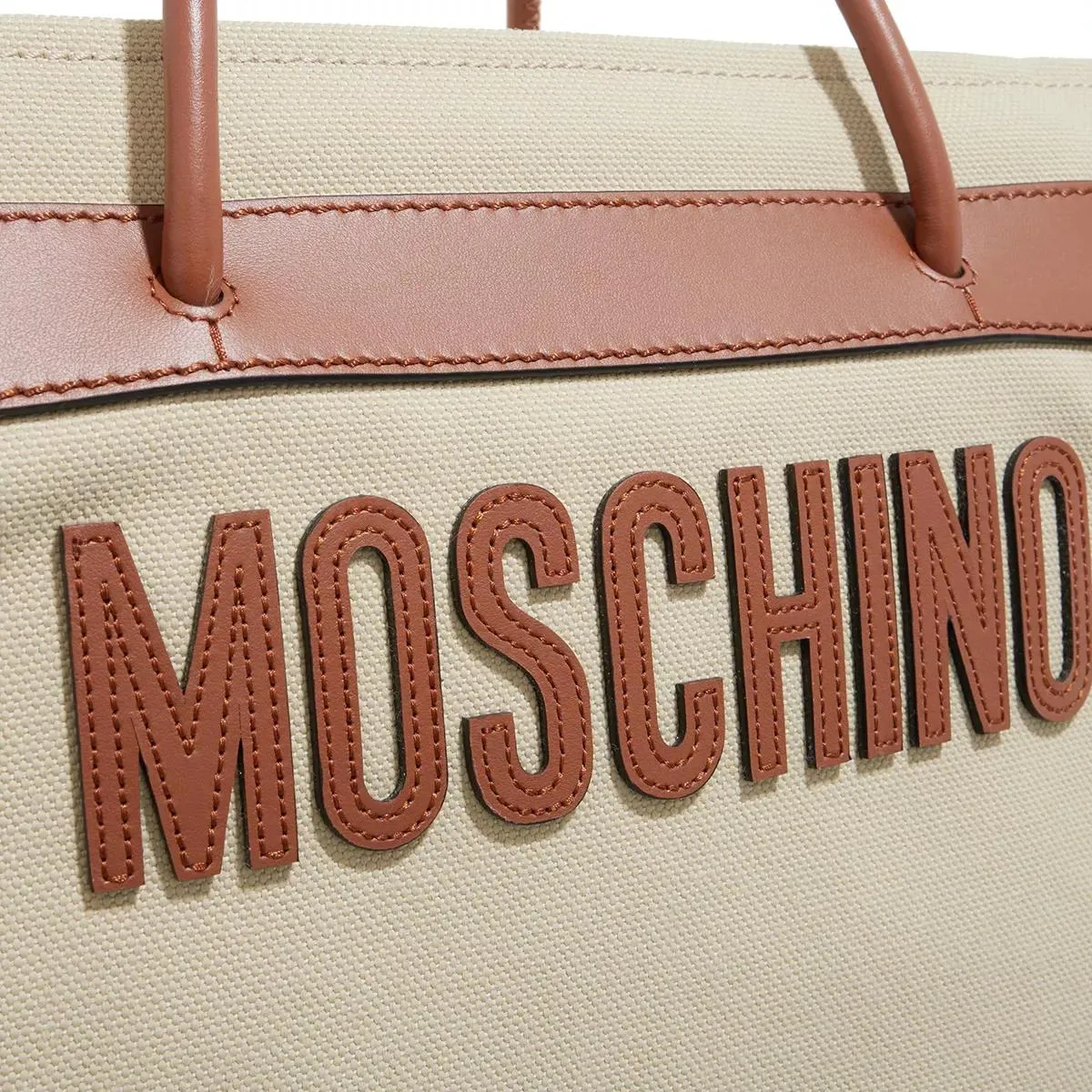   Moschino  Moschino Tote Shoulder Bag Fantasy Print Beige  Crossbody Bag 