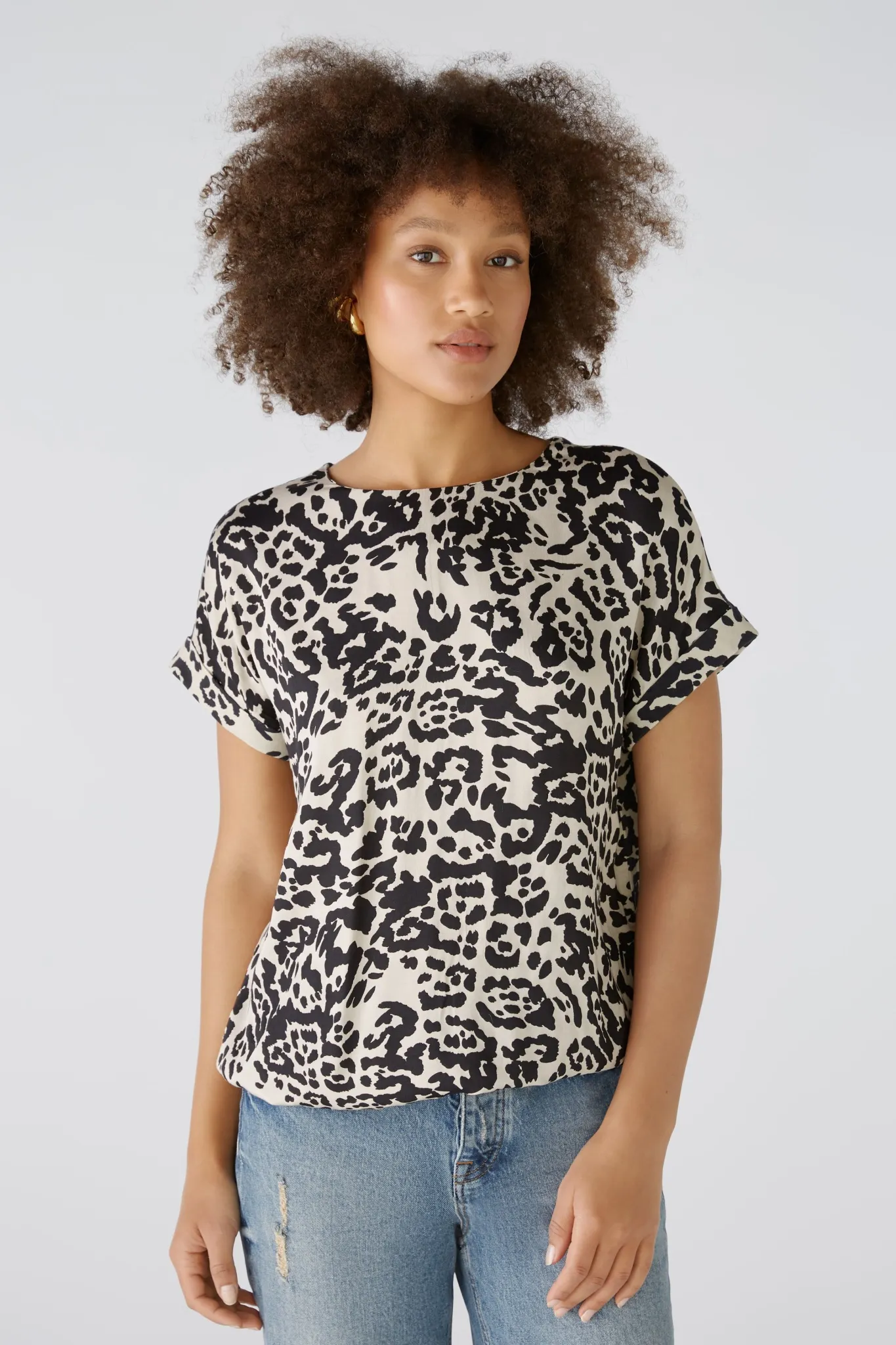 OUI Blusenshirt Viskosepatch 10781887