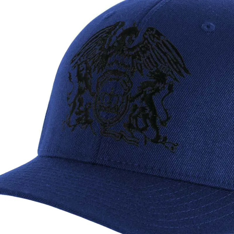 Queen Crest Kappe mit Rock-Legende Logo – Royalblaue Cap für Fans