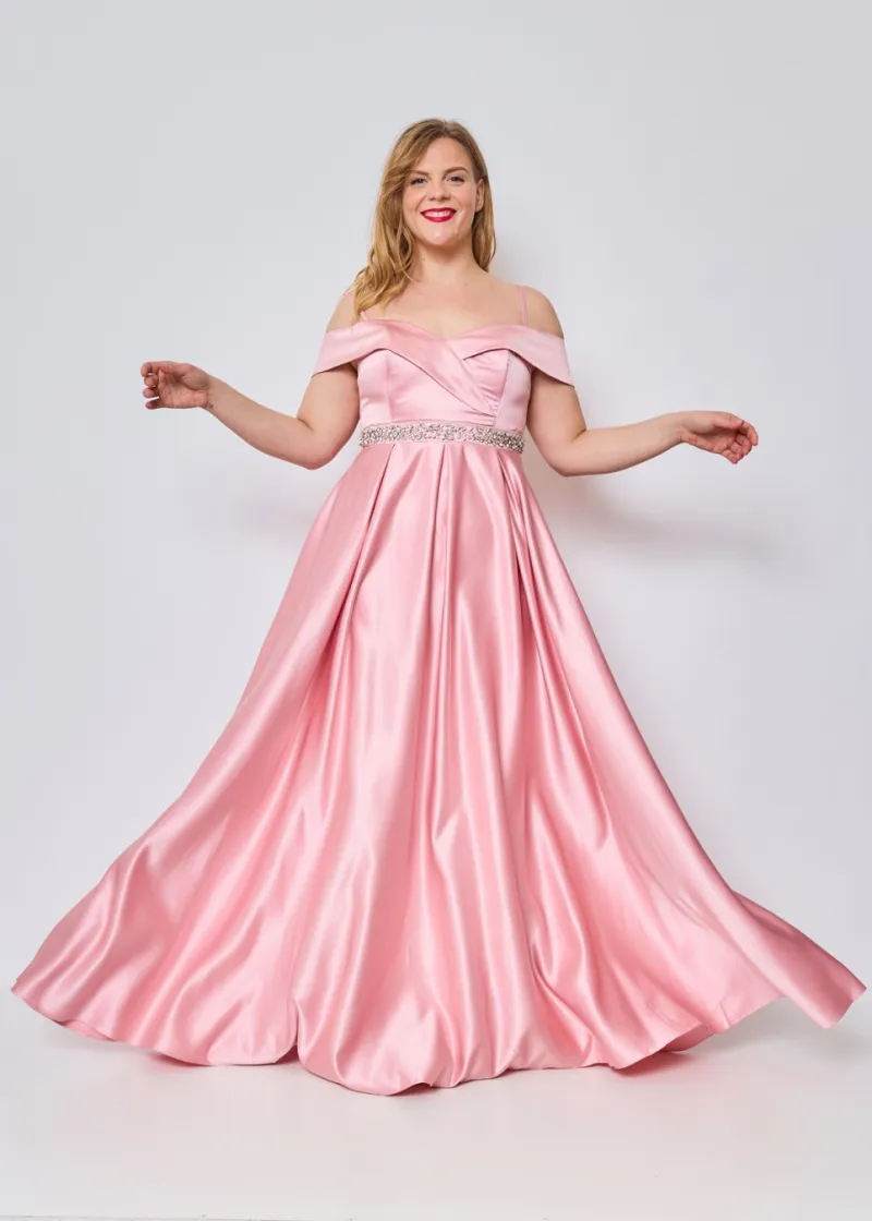 QUEENSIZE trägerloses langes Kleid