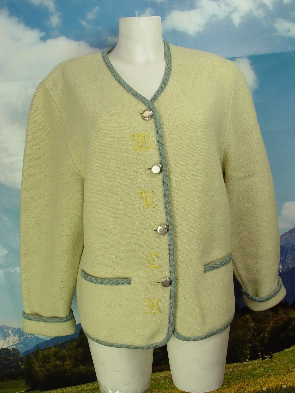 SCHEIBER weit geschnittene kurze TOP Walkjacke Janker Jacke Trachtenjacke Gr.38