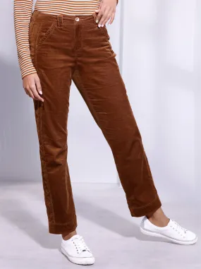 Stehmann Comfort line Baumwoll-Modal-Cordhose in cognac