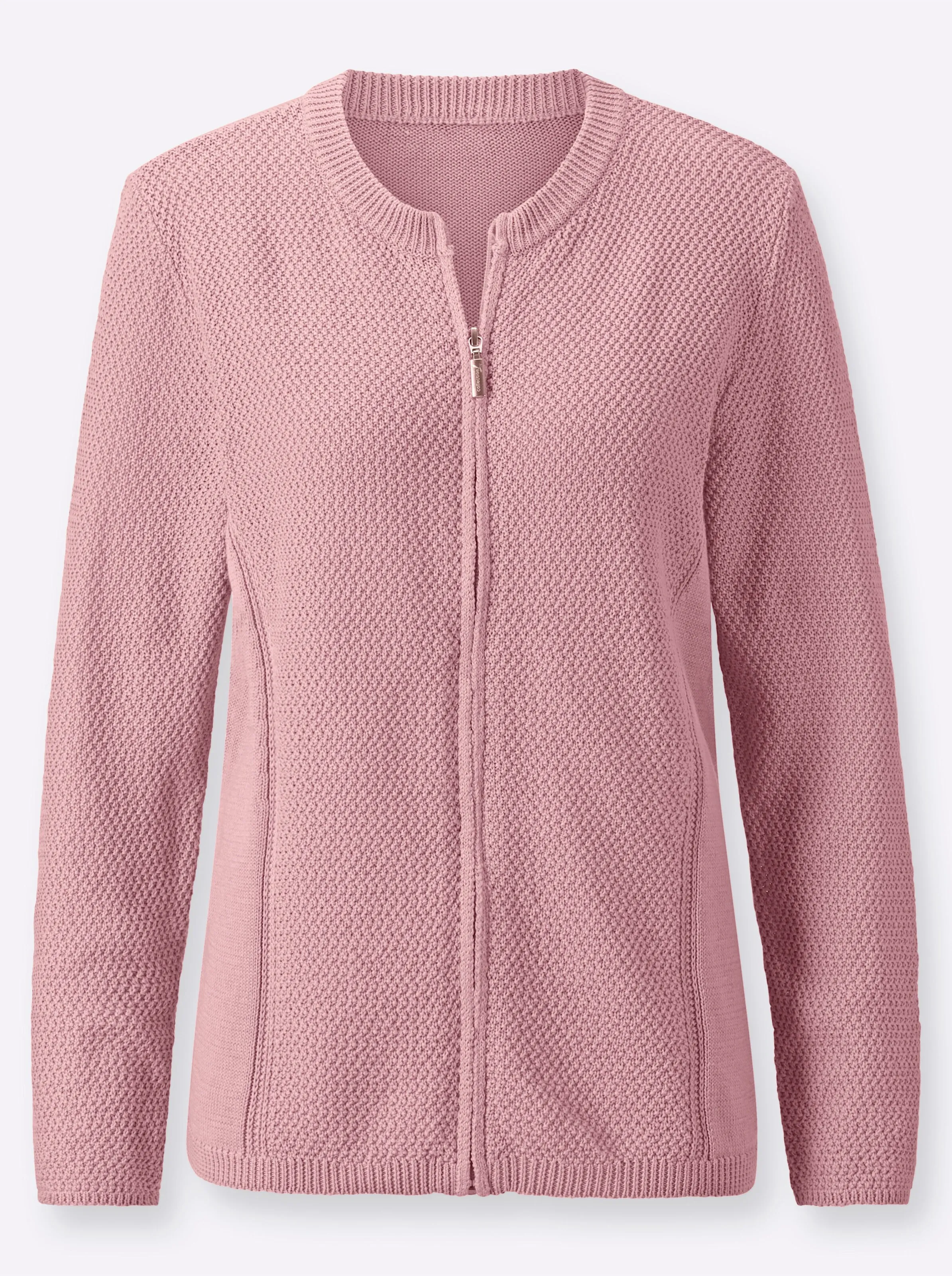 Strickjacke in hortensie