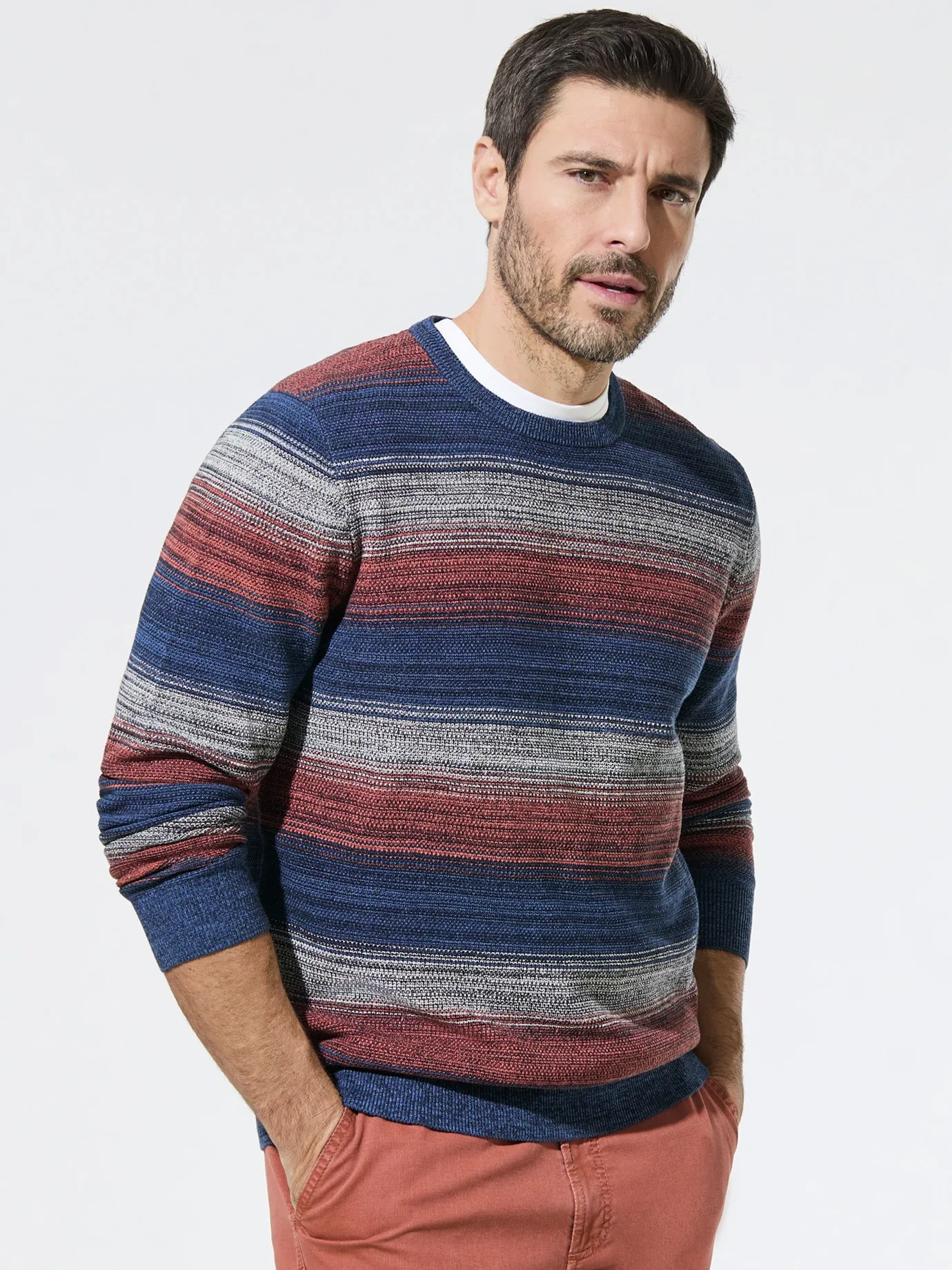 Struktur-Pullover Ombre