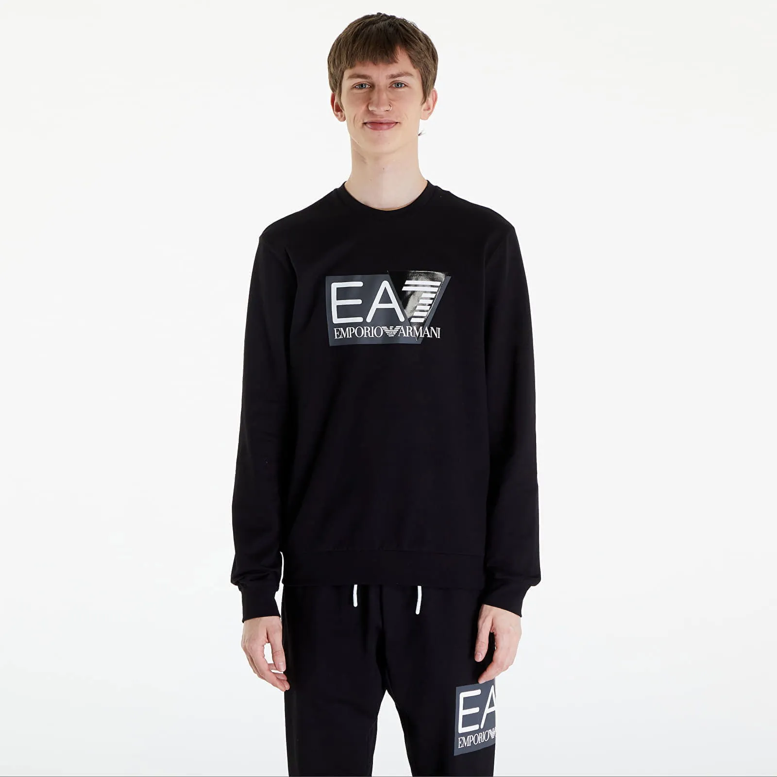 Sweatshirt Emporio Armani Men's hoodie EA7 Felpa Black 3DPM60PJ05Z1200