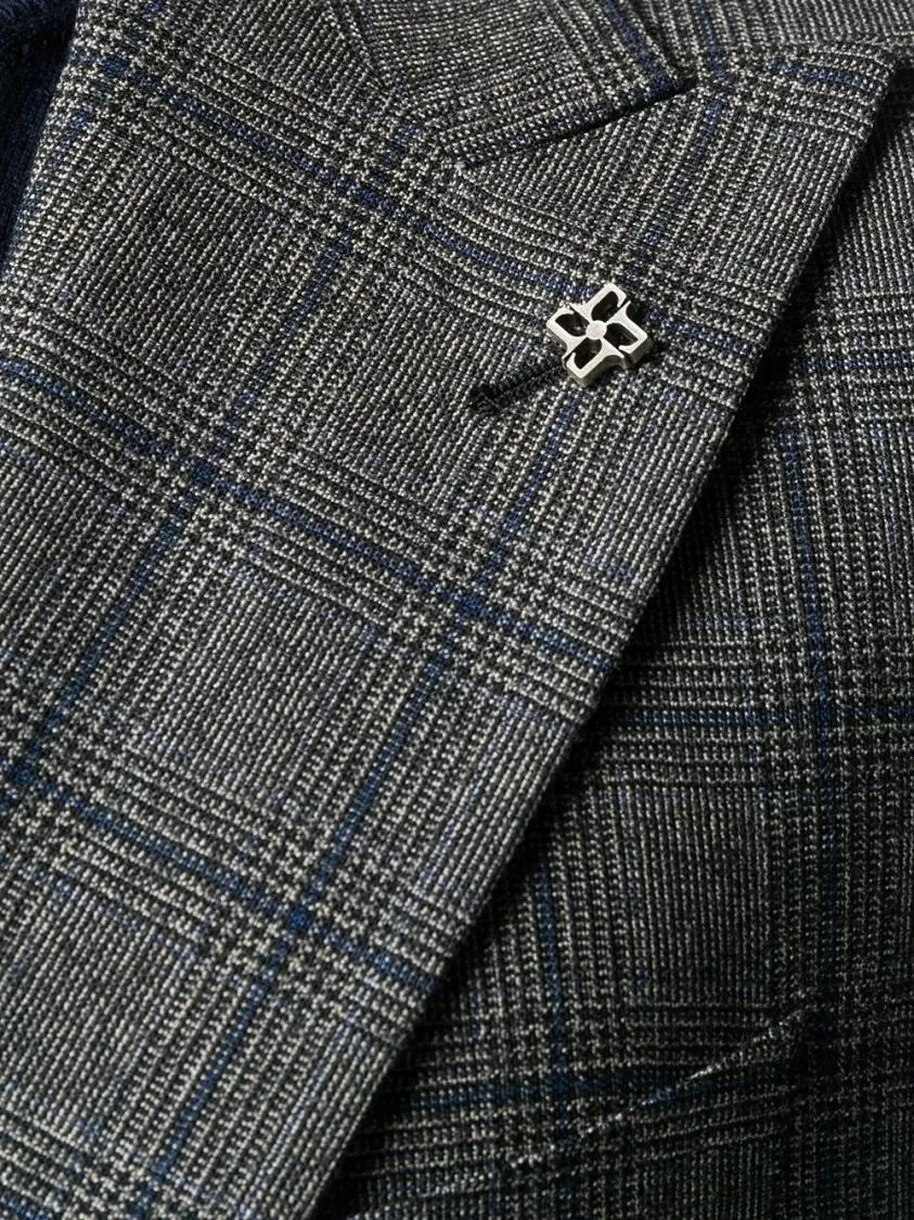   Tagliatore  Grey Wool Check Suit Grey  Anzugkombinationen 
