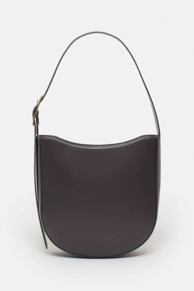 Tasche HALF ROUND in dunklem Taupe