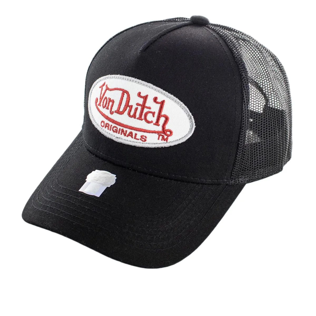 Von Dutch Solid Logo Boston Trucker Cap 7030008 - schwarz-weiss-rot