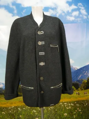 Walkjacke von Wesenjak in schwarz warme neuwertige Trachtenjacke Jacke Gr.50