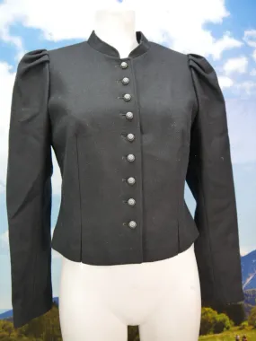 Wenger Österreich schwarz Spencer mit Schößchen süße Trachtenjacke Jacke Gr.40